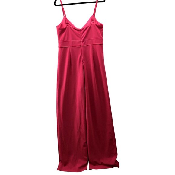 Lulus Wide Leg Jumpsuit Size L Evening of Intrigue Pink Sleeveless Formal Barbie - Picture 2 of 12